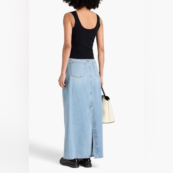 VINCE BLACK STRECH KNIT TANK SIZE LARGE minimal neutral quiet luxury old money - Picture 2 of 4